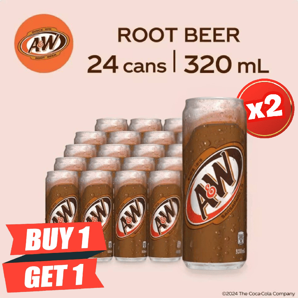 A&W 320 ml x 24 Root Beer (BOTO)