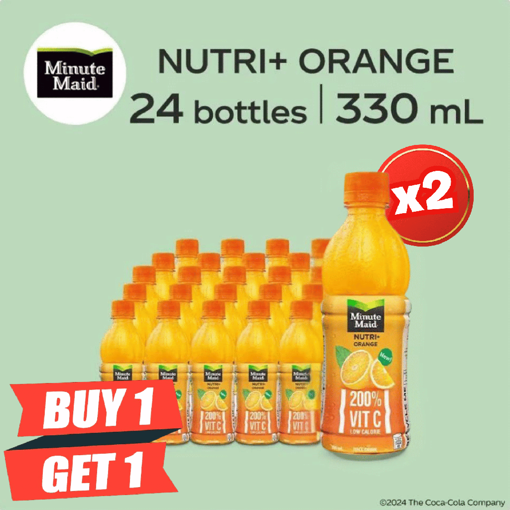 Minute Maid Nutri+ Orange 330 ml x 24 (BOTO)