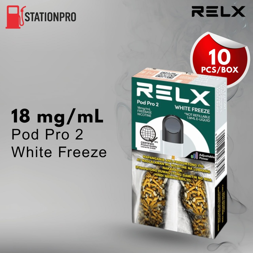 RELX-Pod Pro-White Freeze-18mg/ml Freebase x 10