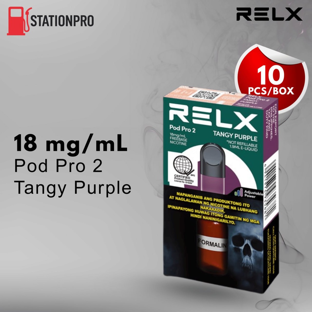 RELX-Pod Pro-Tangy Purple-18mg/ml Freebase x 10