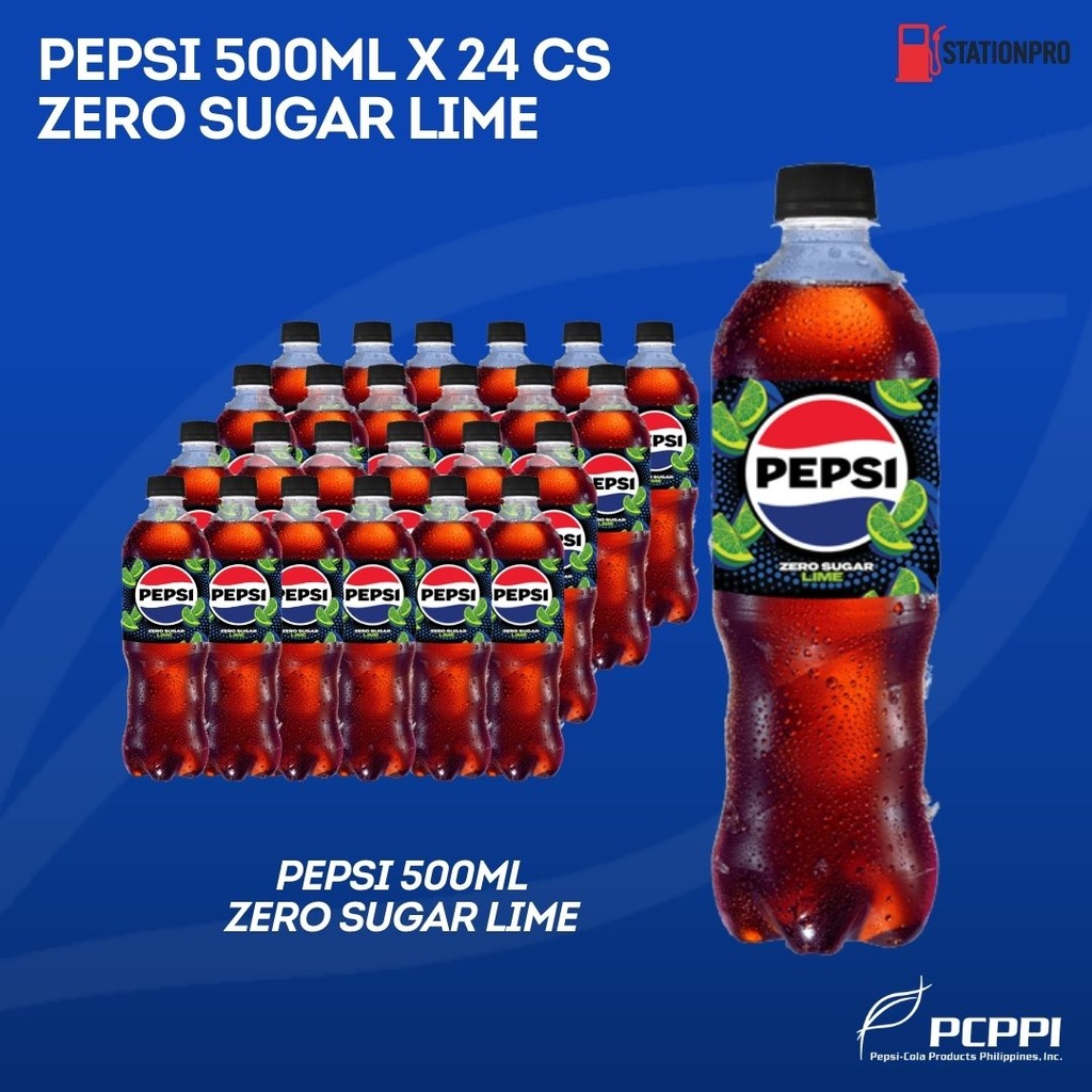 Pepsi Zero Sugar Lime Regular 500mL PET /24