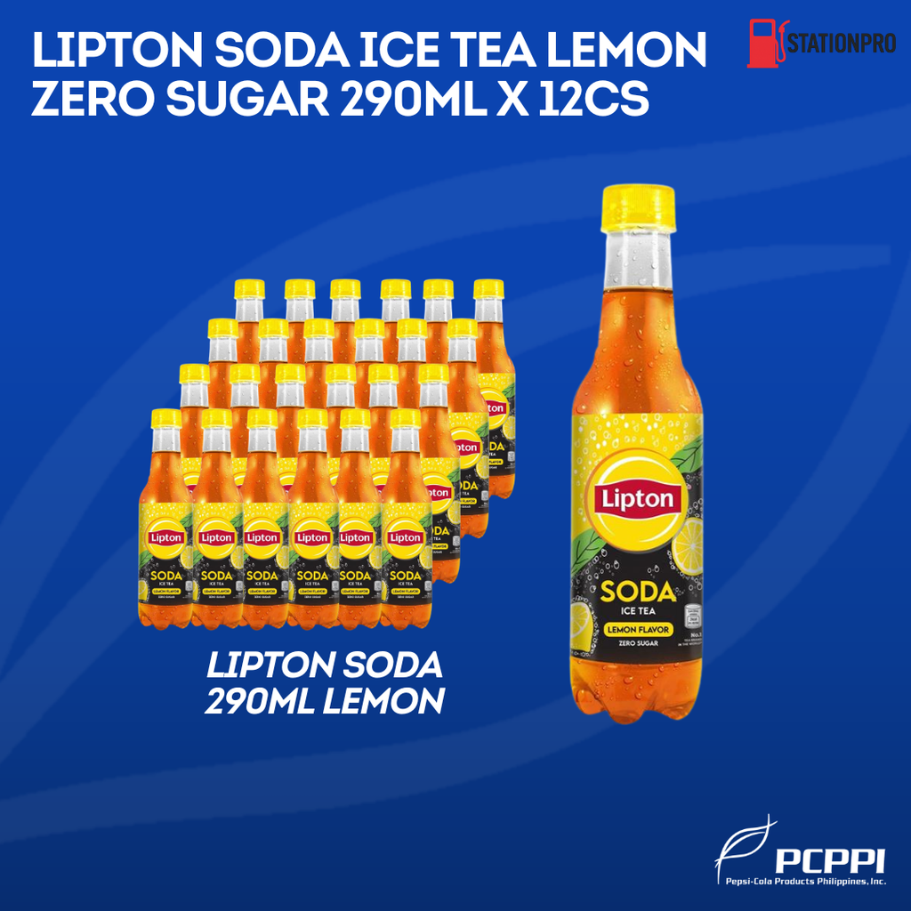 Lipton Soda 0Sug Lmn290ml12