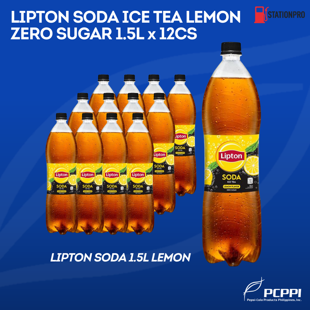 Lipton Soda Zero Sugar Lemon 1.5L / 12