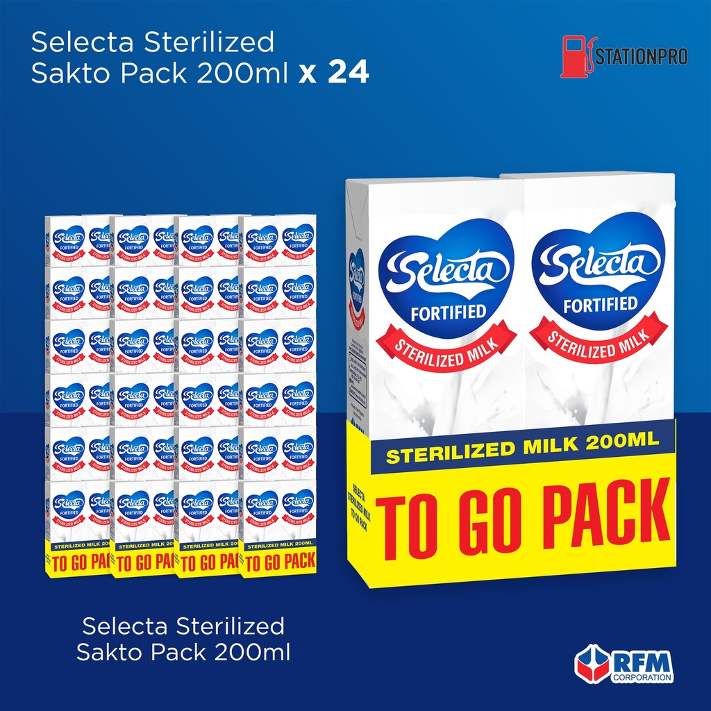 Selecta Sterilized Milk Sakto Pack 200mL