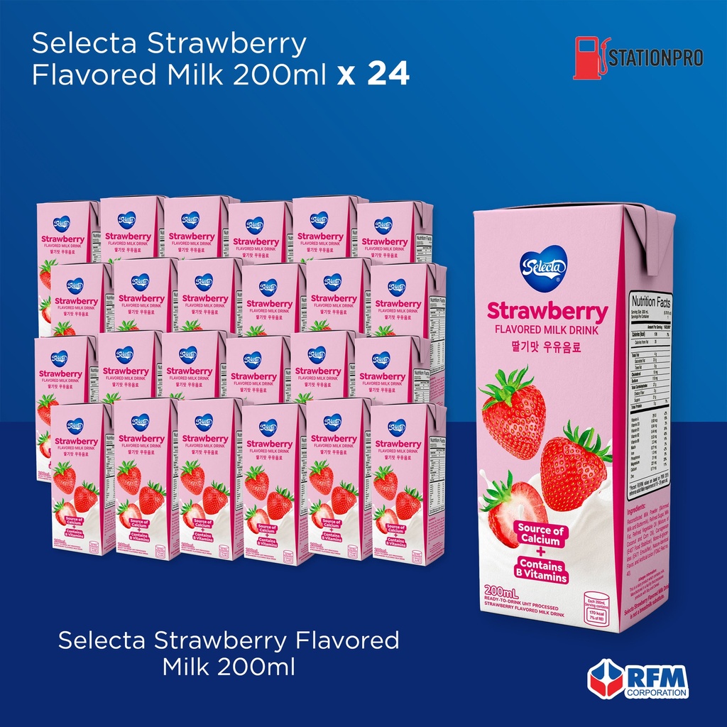 Selecta Flavored Milk Strawberry 200mL