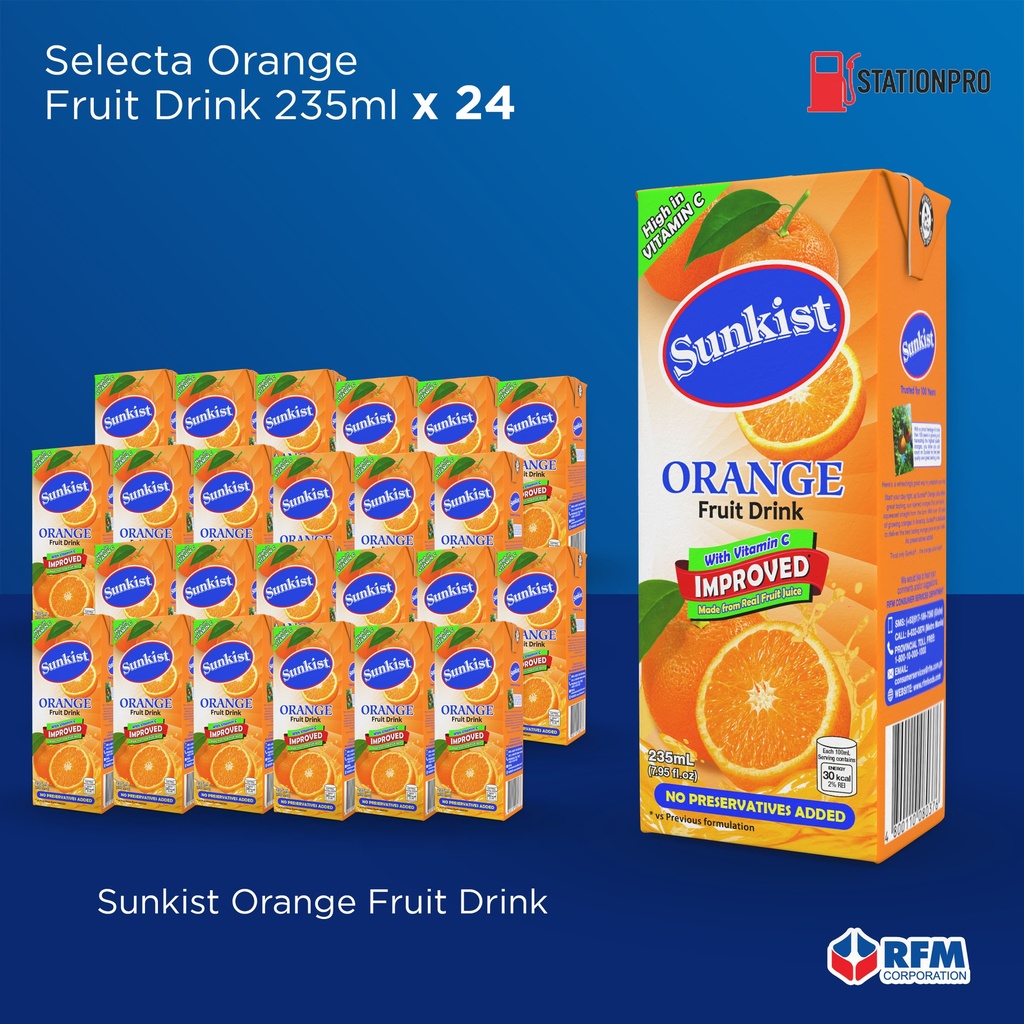 Sunkist Slim Orange 235ml