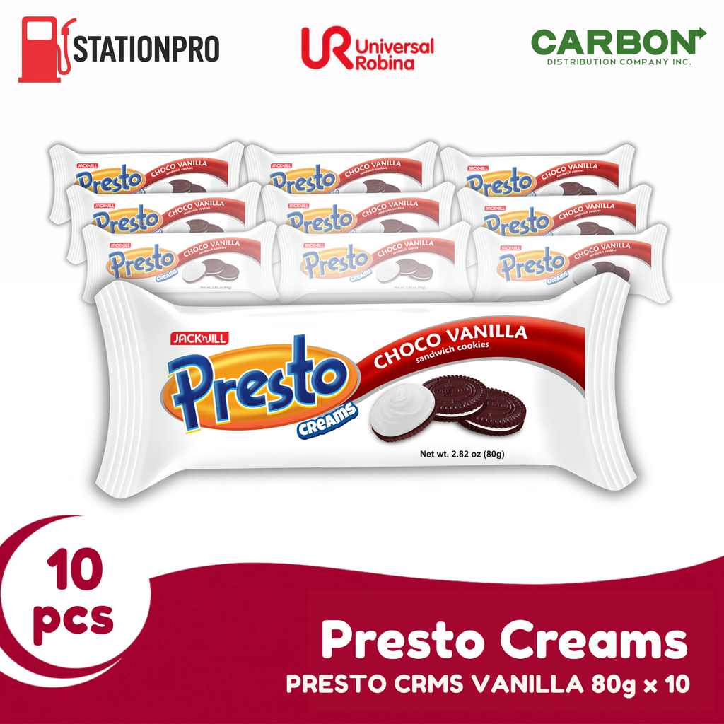 PRESTO CRMS VANILLA 80g x 10