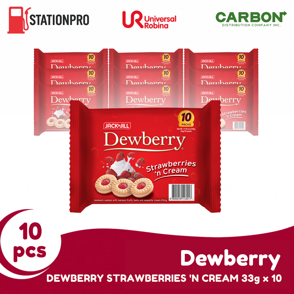 DEWBERRY STRAWBERRIES 'N CREAM 33g x 10