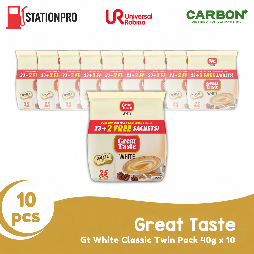 Gt White Classic Twin Pack 40g x 10