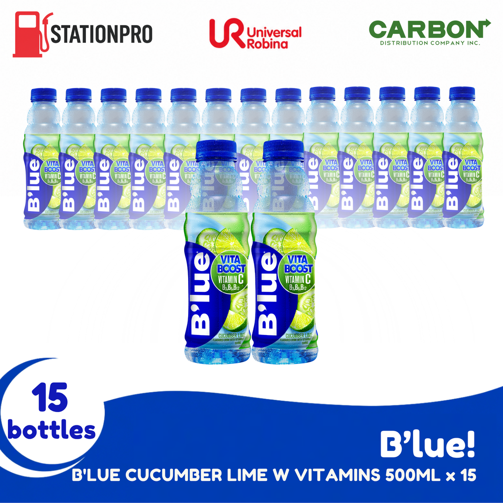 B'LUE CUCUMBER LIME W VITAMINS 500ML X 15