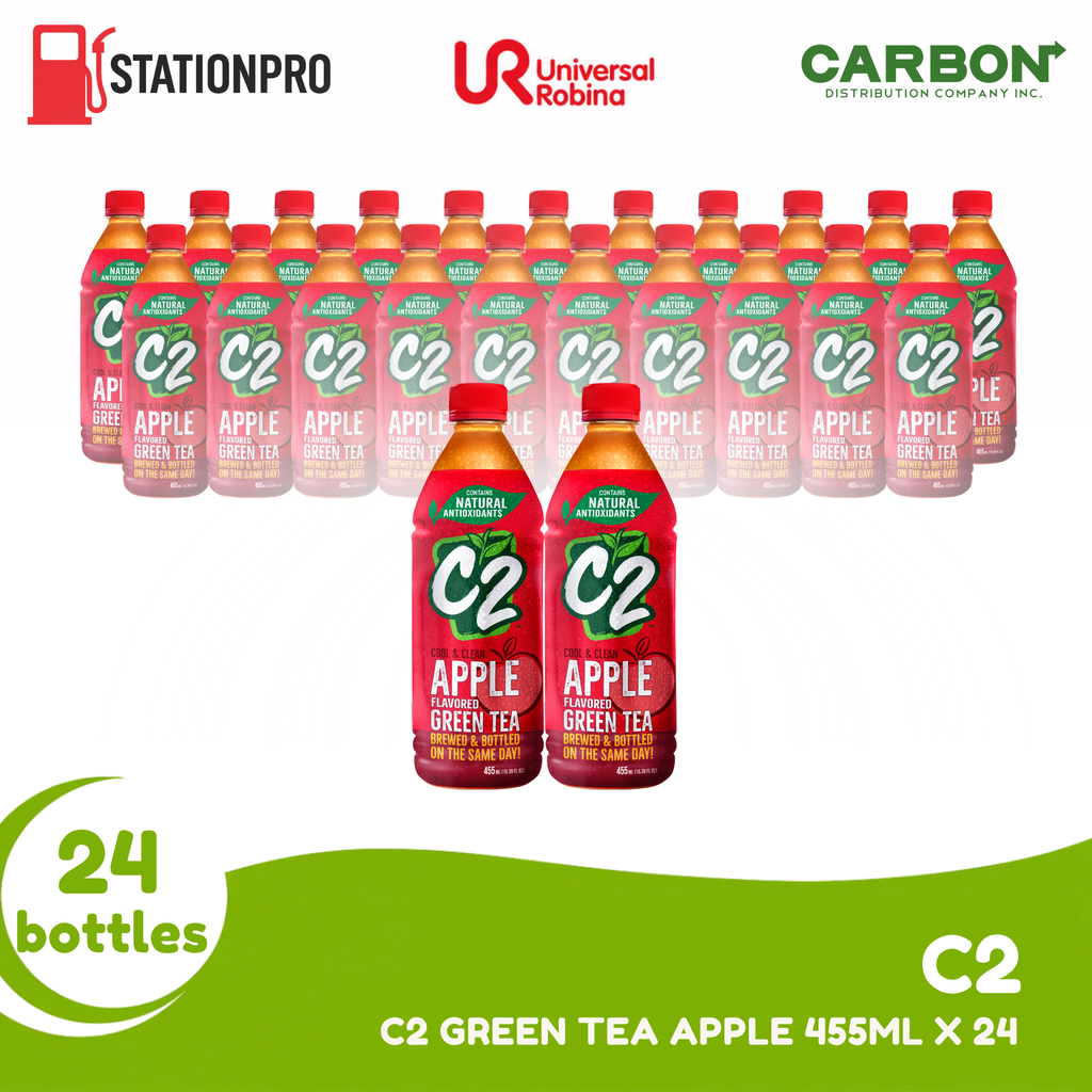 C2 GREEN TEA APPLE 455MLX24