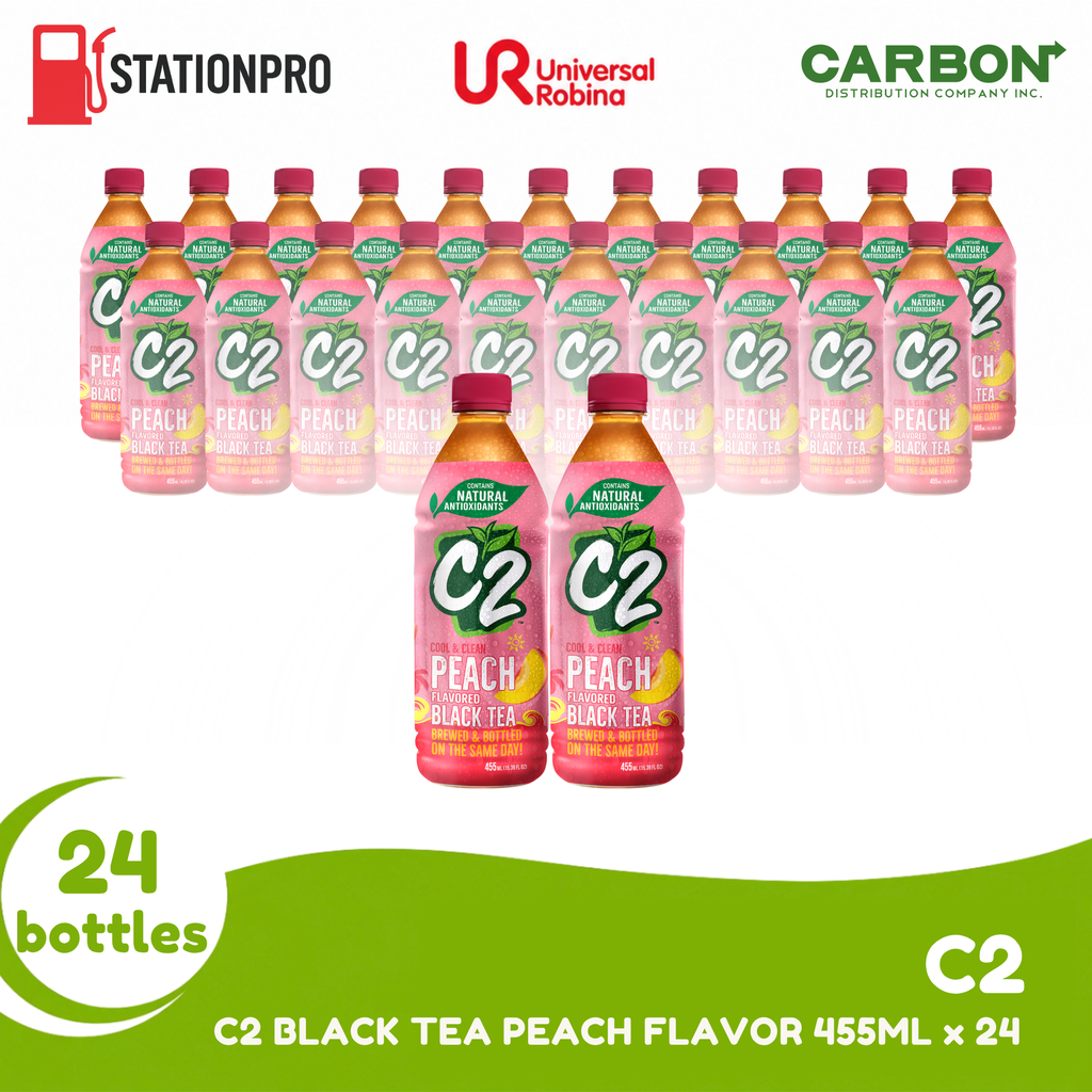 C2 BLACK TEA PEACH FLAVOR 455ML X 24