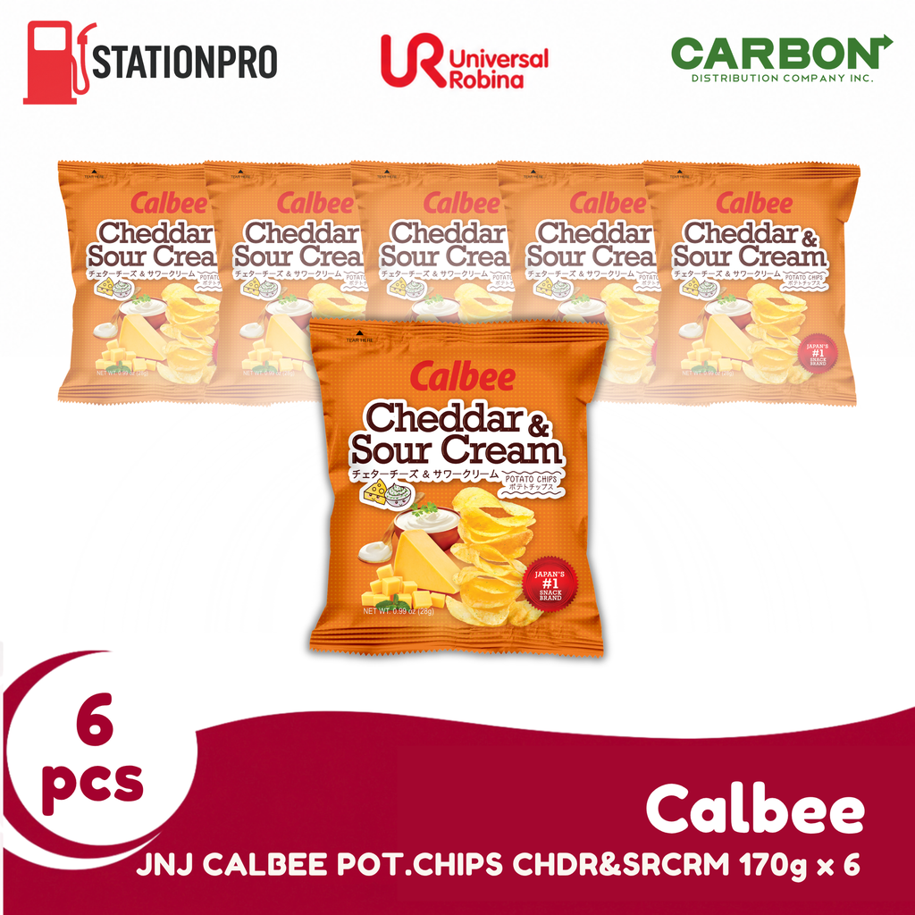 JNJ CALBEE POT.CHIPS CHDR&SRCRM 170g x 6