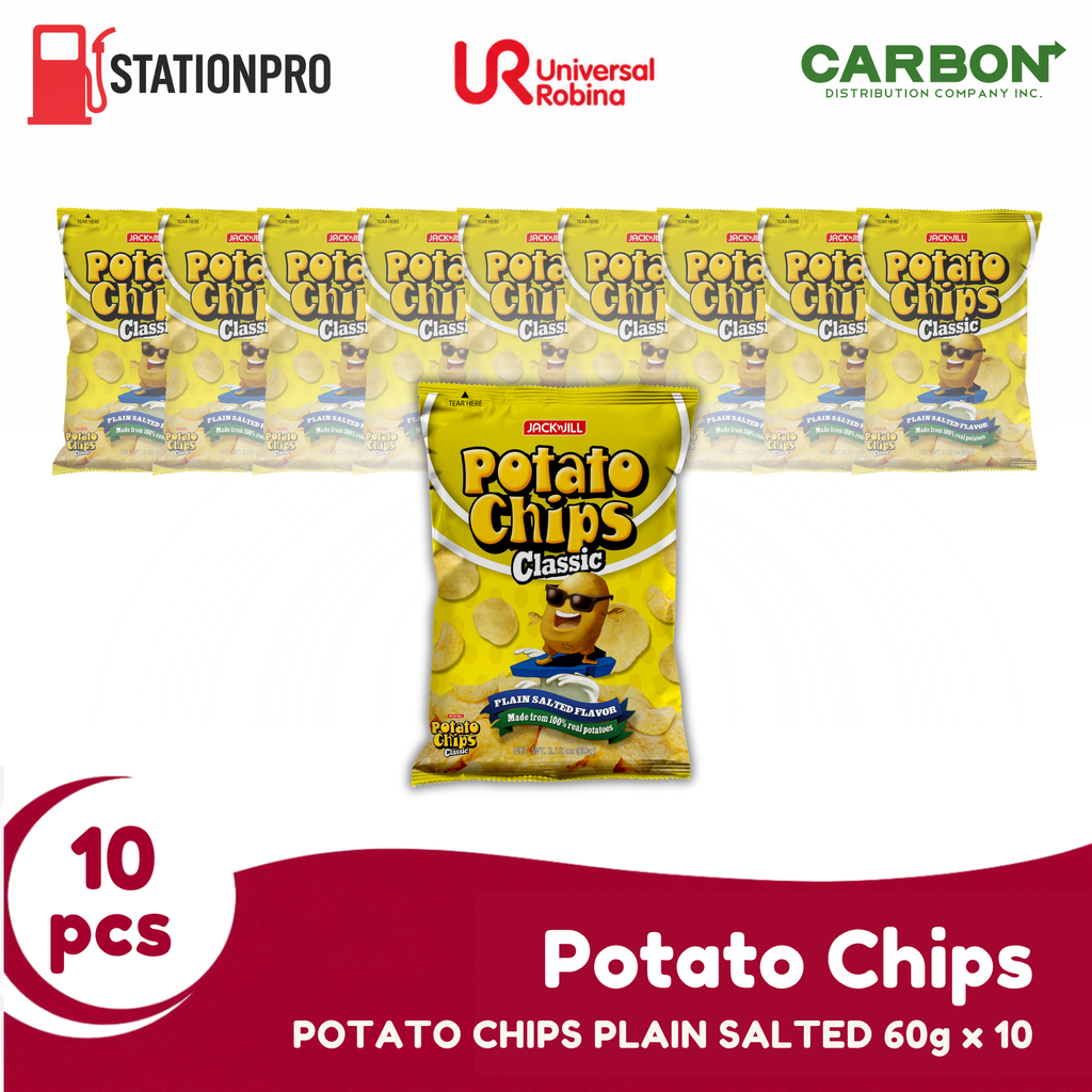 POTATO CHIPS PLAIN SALTED 60g x 10
