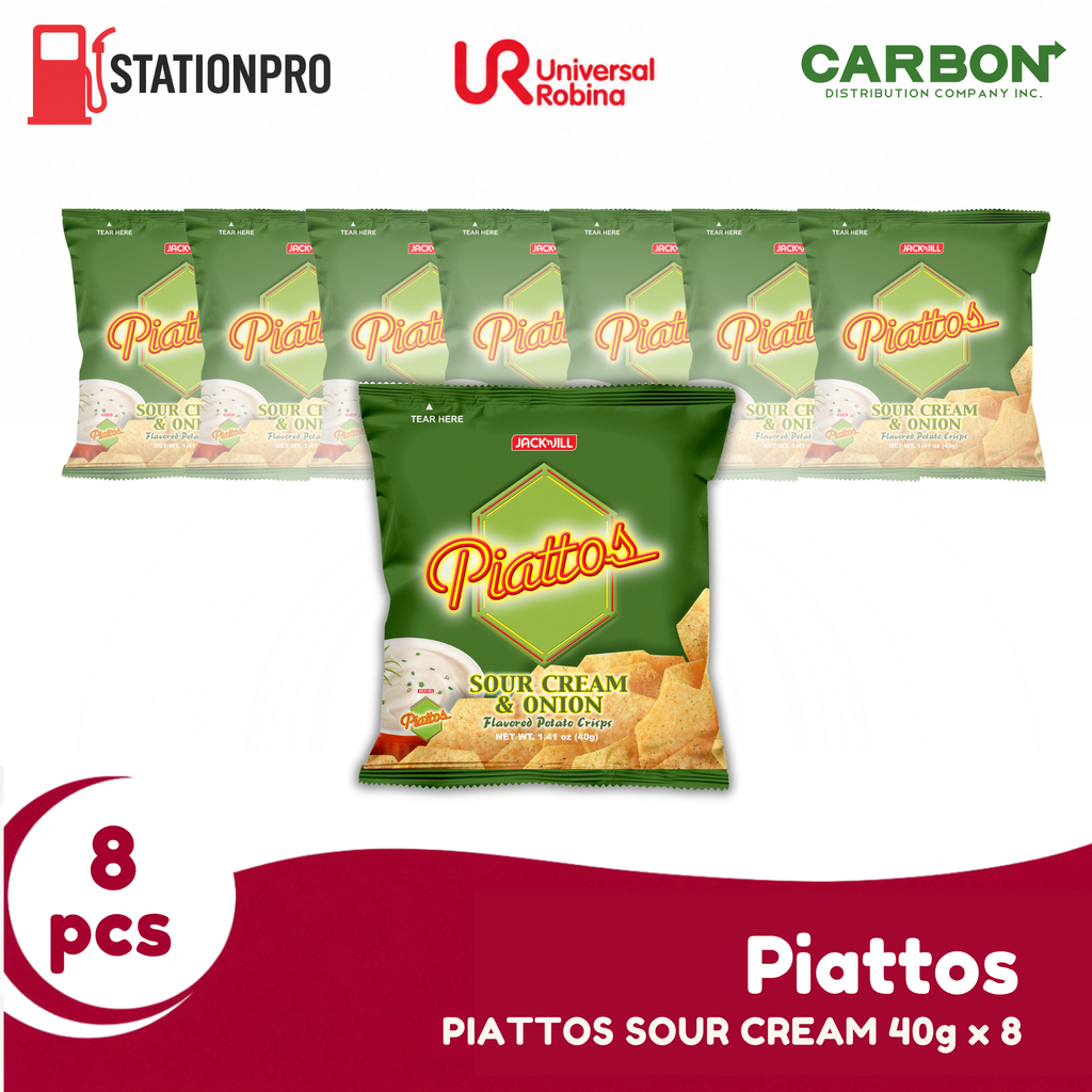 PIATTOS SOUR CREAM 40g x 8