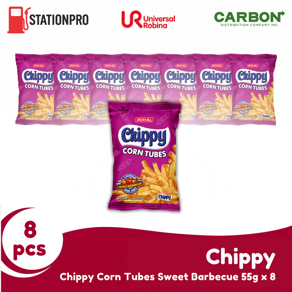 Chippy Corn Tubes Sweet Barbecue 55g x 8