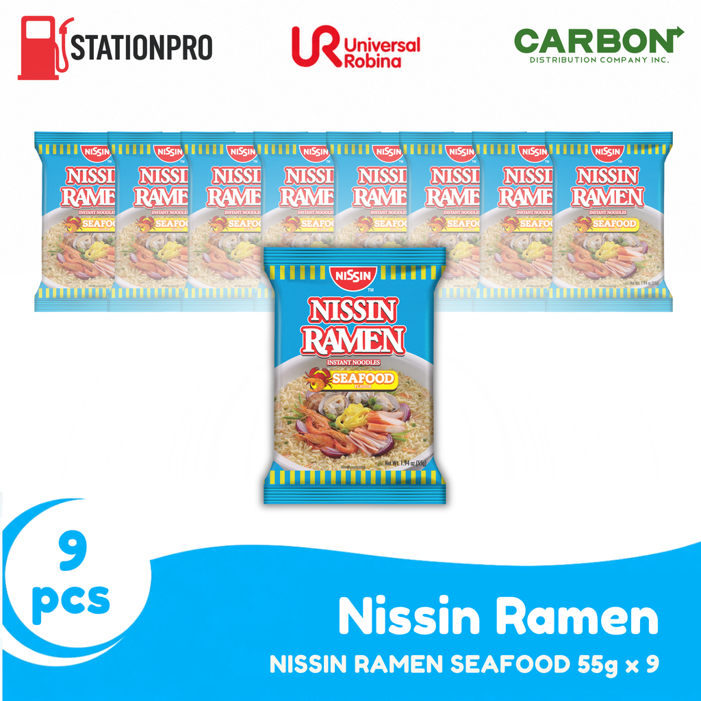 NISSIN RAMEN SEAFOOD 55g x 9
