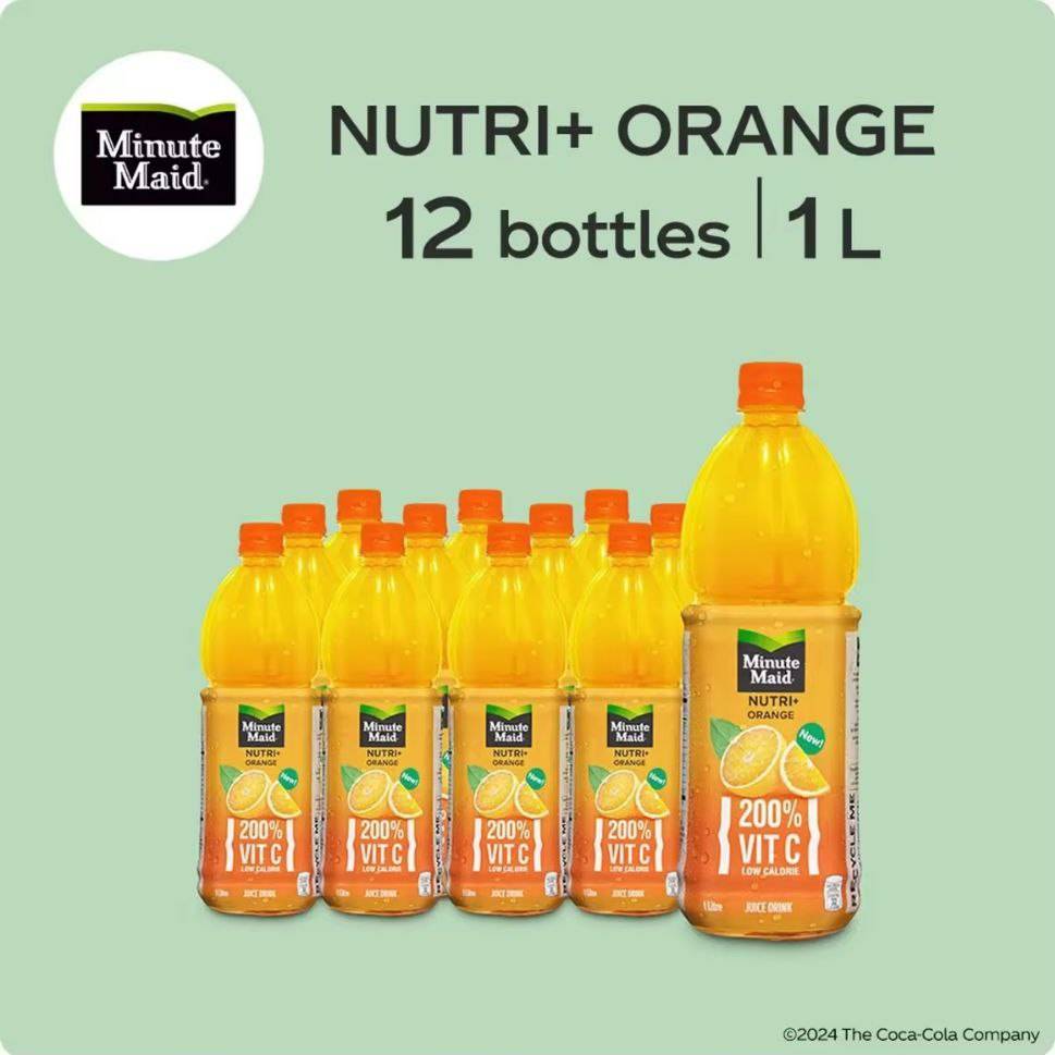 Minute Maid Nutri+ Orange 1 L X 12