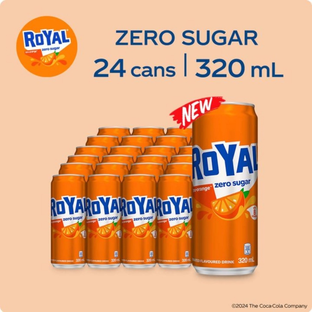 Royal Tru Orange Zero Sugar 320 ml x 24